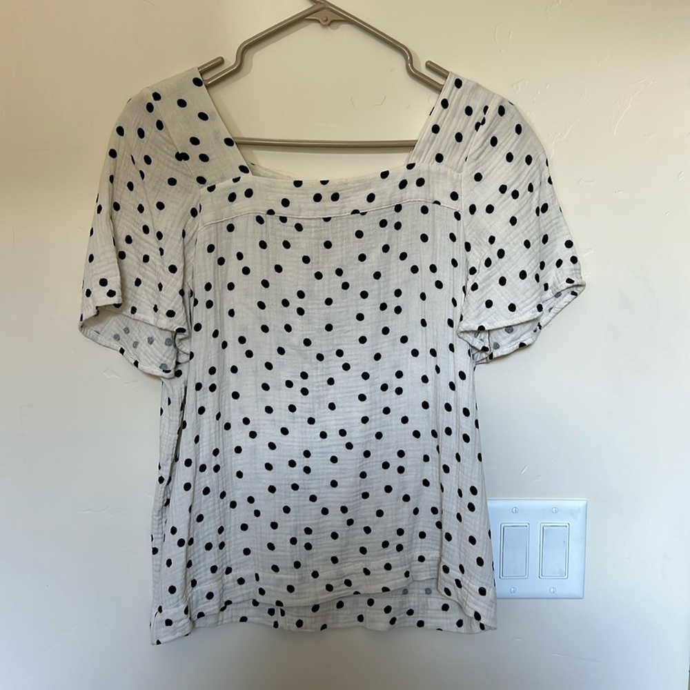 Madewell square neck blouse